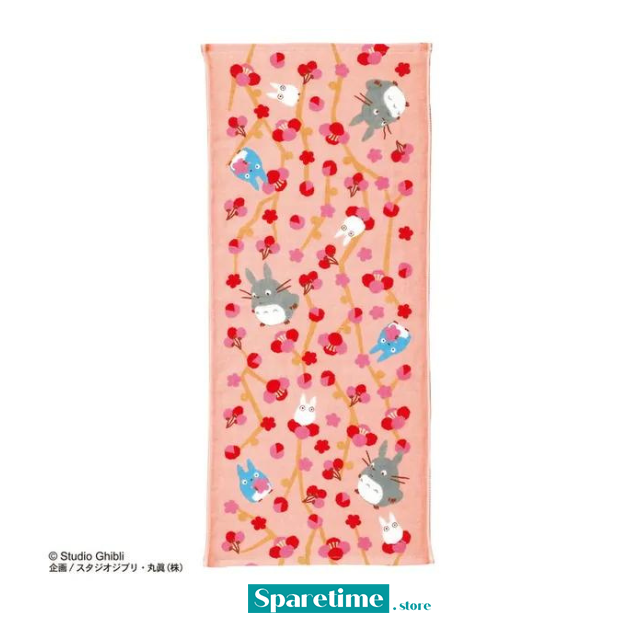 My Neighbor Totoro Flower (Plum) - Ghibli Imabari Gauze Series (Face Towel) "My Neighbor Totoro", Marushin Ghibli Imabari Gauze Series