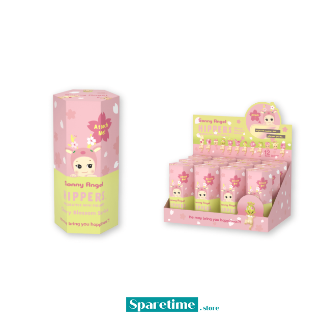 Display of HIPPERS Cherry Blossom Series with pink packaging on a white background, featuring the brand &