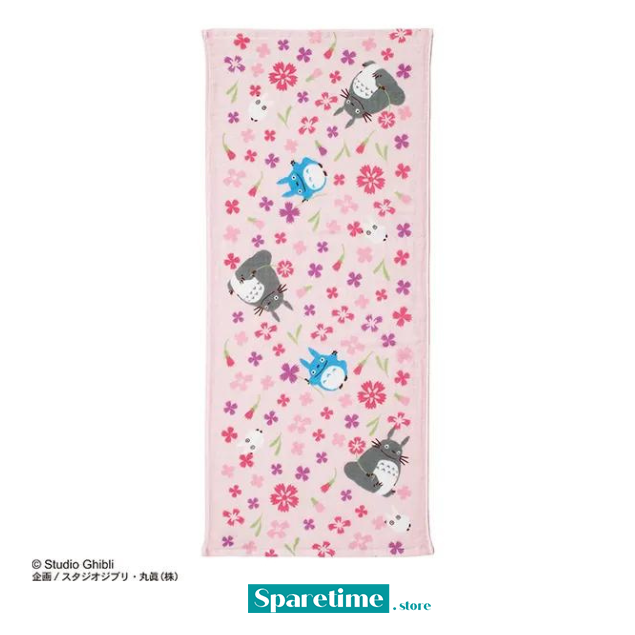 My Neighbor Totoro Flower (Pink) - Ghibli Imabari Gauze Series (Face Towel) "My Neighbor Totoro", Marushin Ghibli Imabari Gauze Series