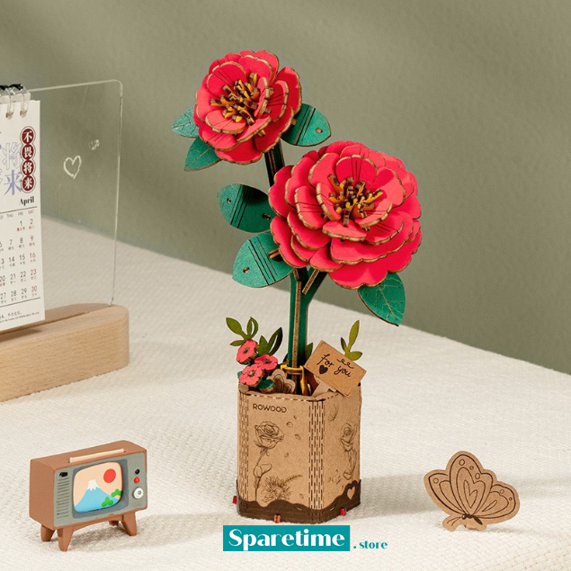 Rowood Wooden Bloom Craft (Camellia)