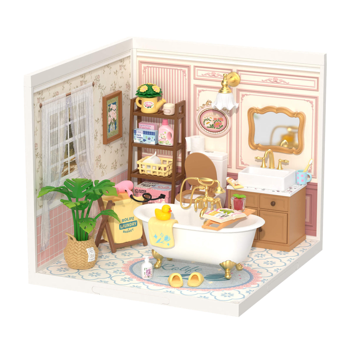 Rolife Pop Bubble Bathroom DIY Miniature House DW014B DIY Miniature House