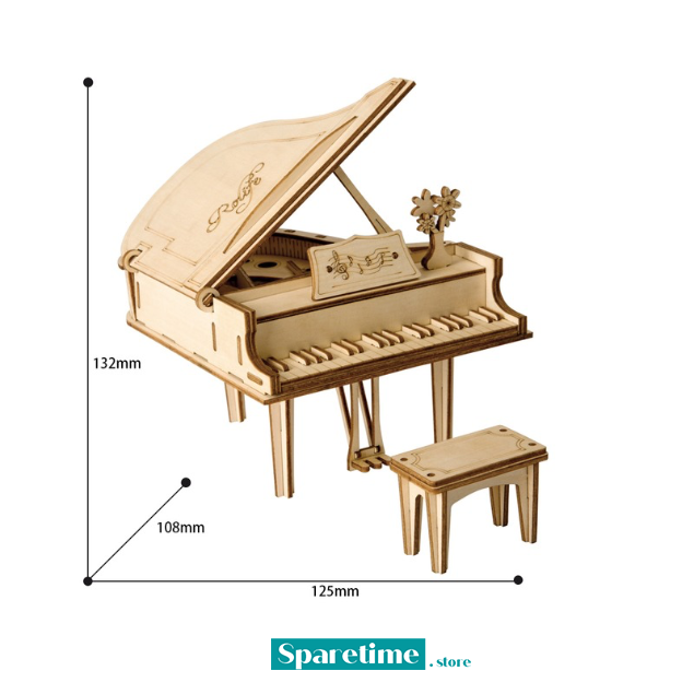 Rolife 3D Wooden Grand Piano TG402