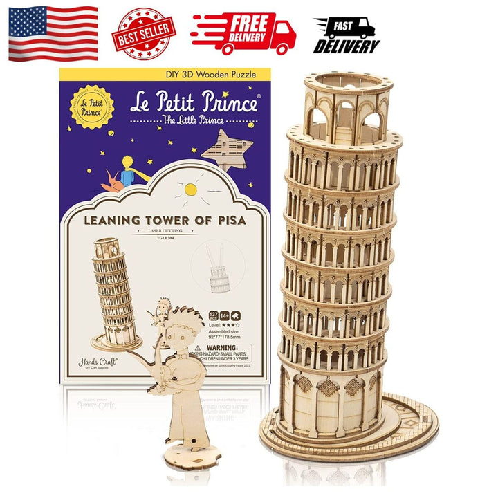 3D Wooden Puzzle: The Little Prince and Leaning Tower of Pisa