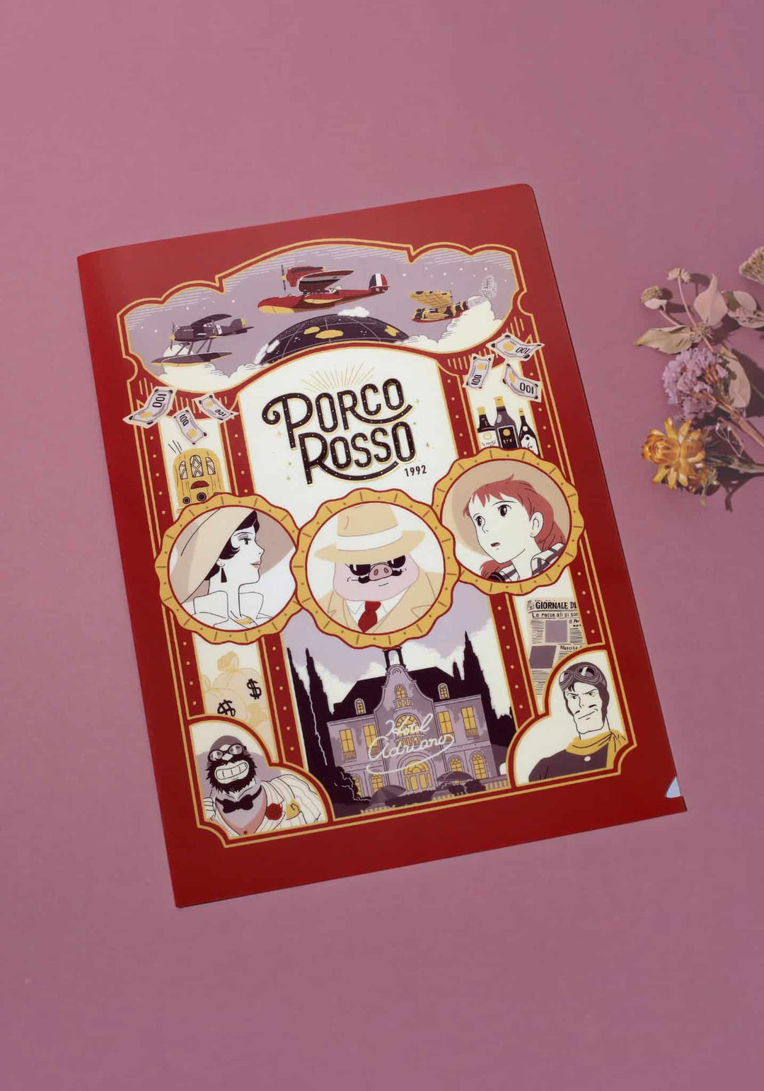 Movic Porco Rosso Clear Document Folder (Retro Frame)