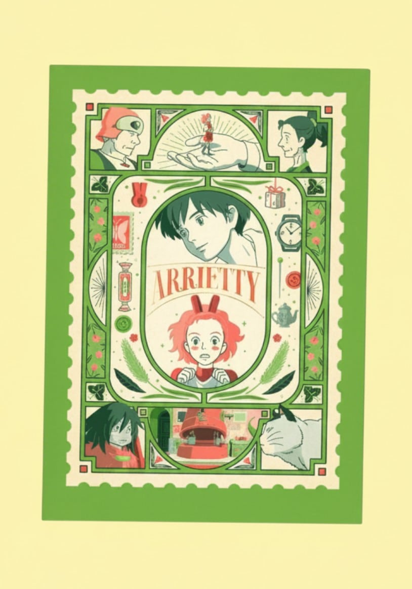 Movic The Secret World of Arrietty Clear Document Folder (Retro Frame)