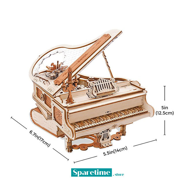 ROKR Magic Piano Mechanical Music Box 3D Wooden Puzzle