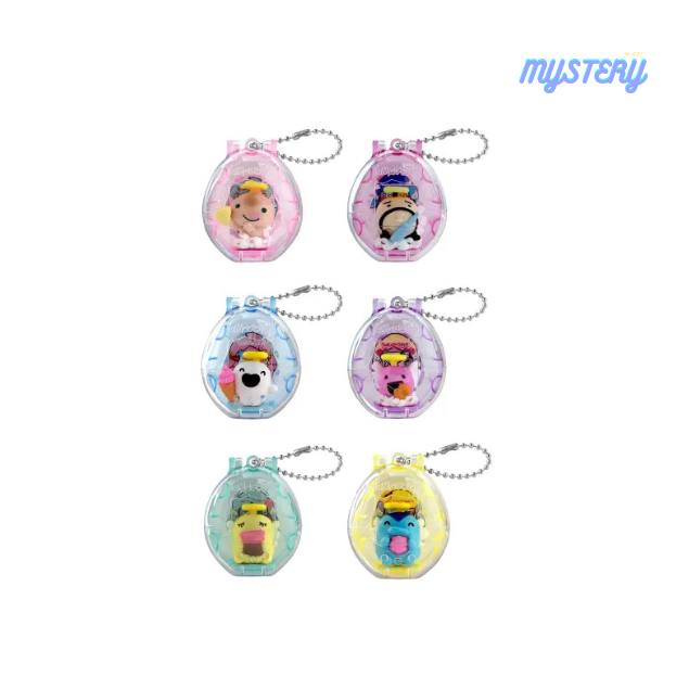 The Tamagotchi characters and nurturing play you know and love, are brought to life with cute collectible figures. Can you find all the characters?  

Each set includes a sticker and a case for your Tamagotchi device!

For ages 6 and up to enjoy.

Good luck collecting them all!