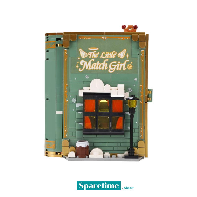 Wekki Little Girl Selling Matches Fairy Tale Book Building Blocks