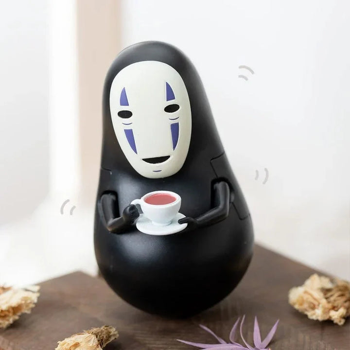 No-Face With Teacup Roly Poly Tilting Figure "Spirited Away"