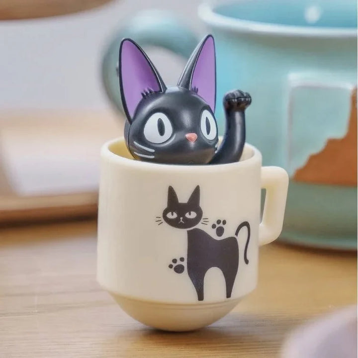 Jiji in Teacup Roly Poly TIlting Figure "Kiki's Delivery Service"