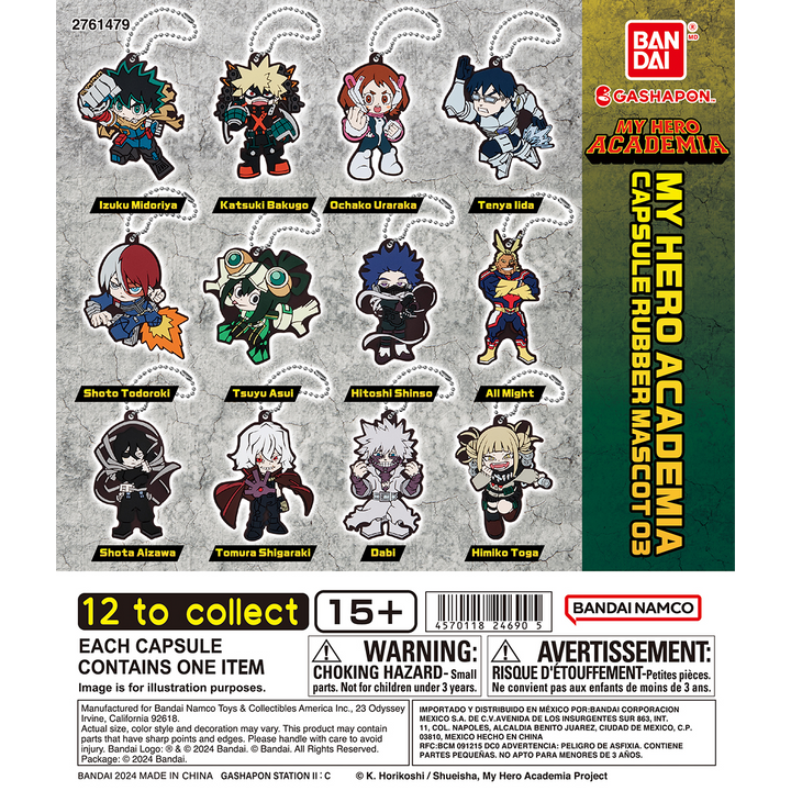 MY HERO ACADEMIA CAPSULE RUBBER MASCOT 03