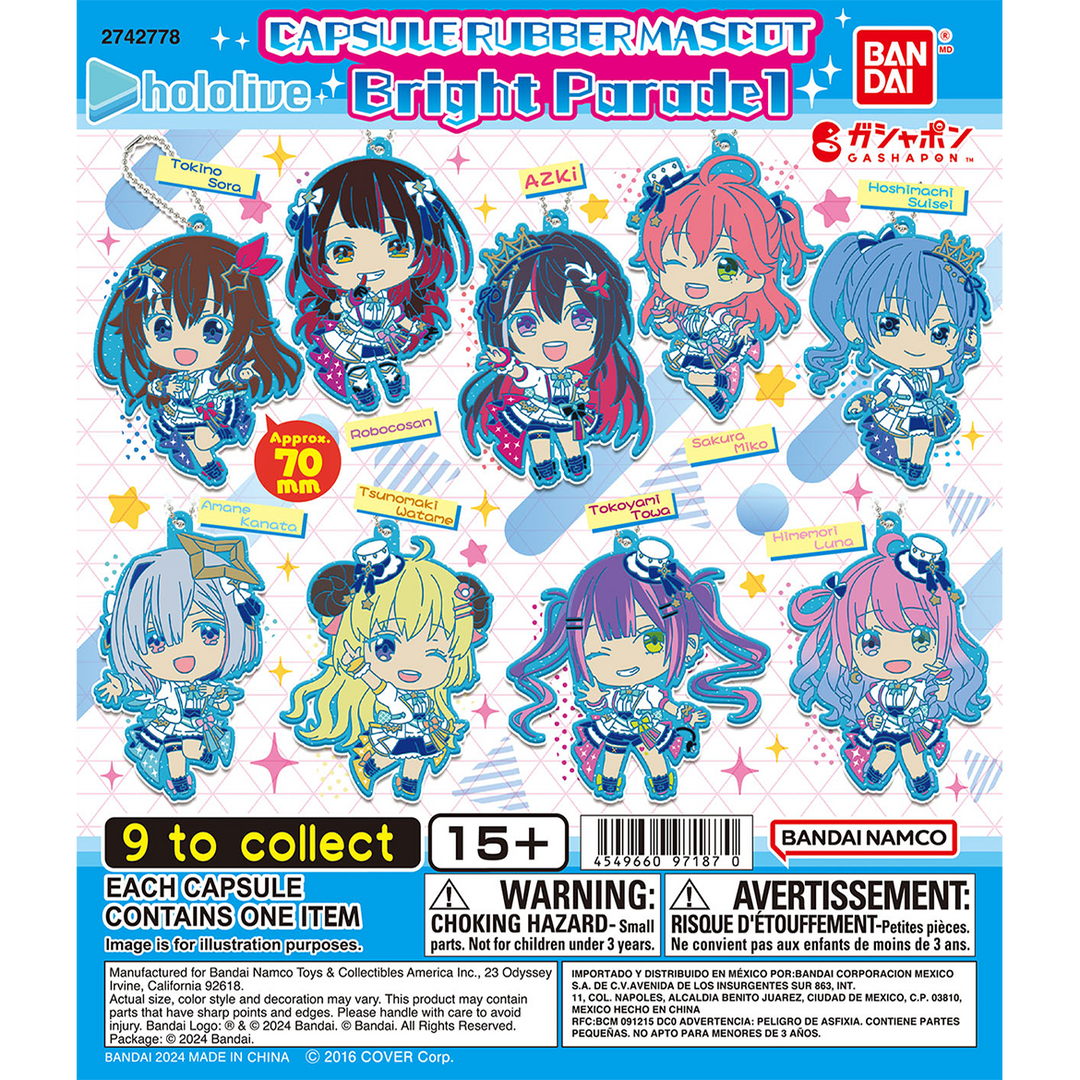 HOLOLIVE CAPSULE RUBBER MASCOT BRIGHT PARADE 1