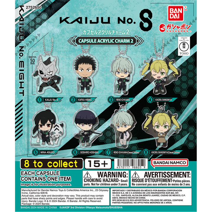 KAIJU NO. EIGHT CAPSULE ACRYLIC CHARM 2