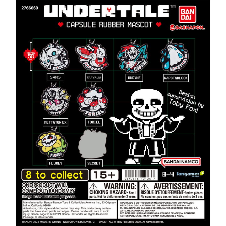 UNDERTALE CAPSULE RUBBER MASCOT