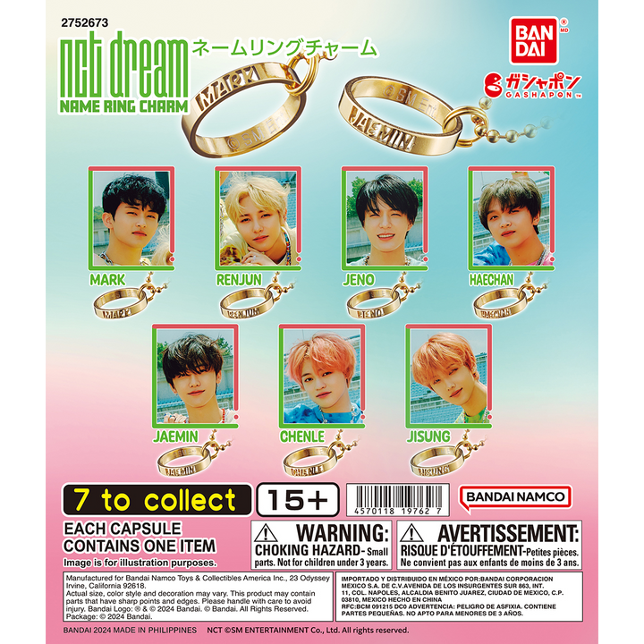 NCT DREAM NAME RING CHARM