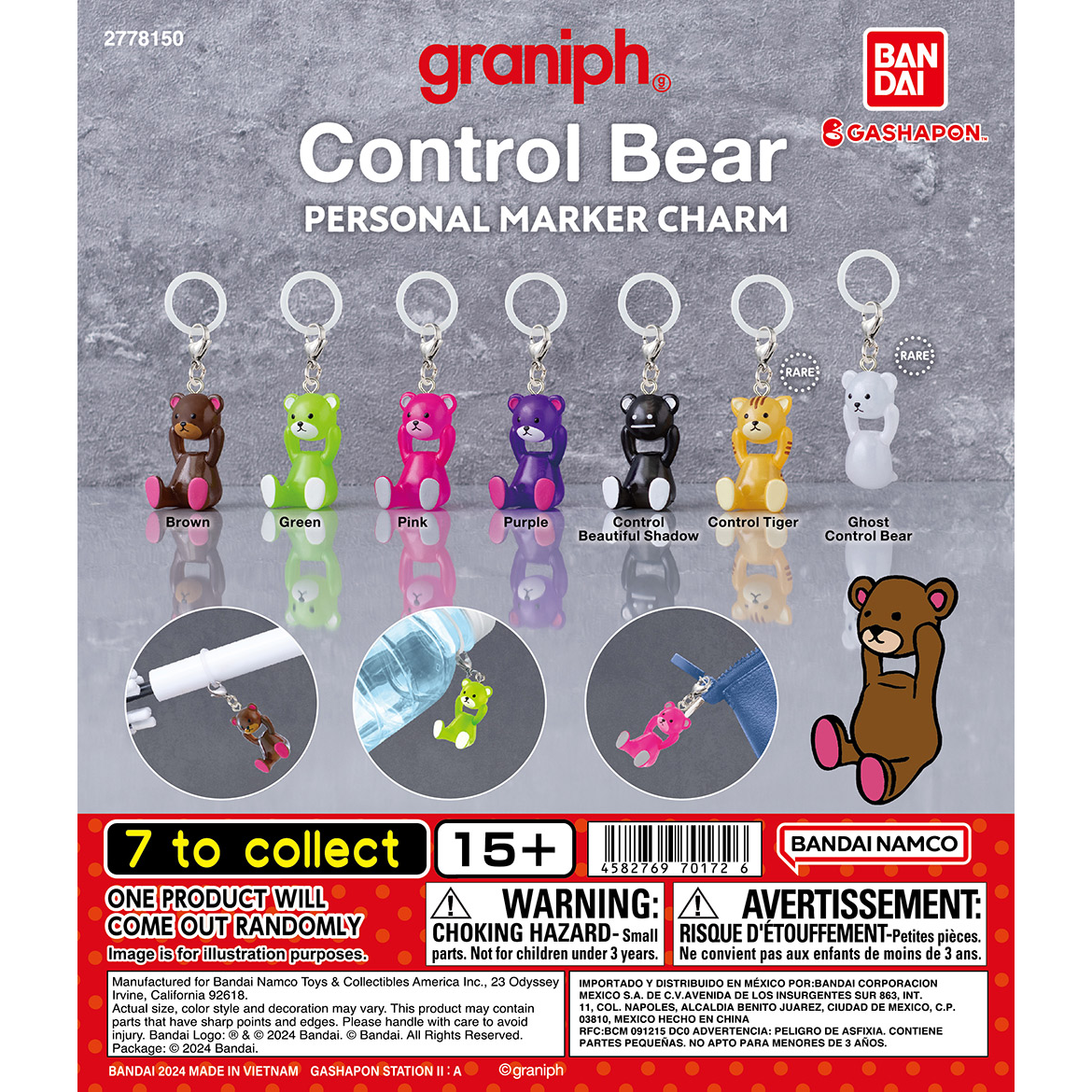 Threadless Control Bear CONTROL BEAR PERSONAL MARKER CHARM – Sparetime