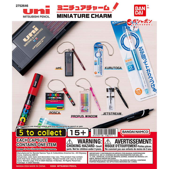 UNI MITSUBISHI PENCIL MINIATURE CHARM