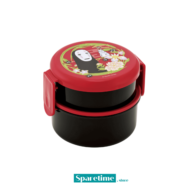 Spirited Away Round Bento Lunch Box (Dark Red)