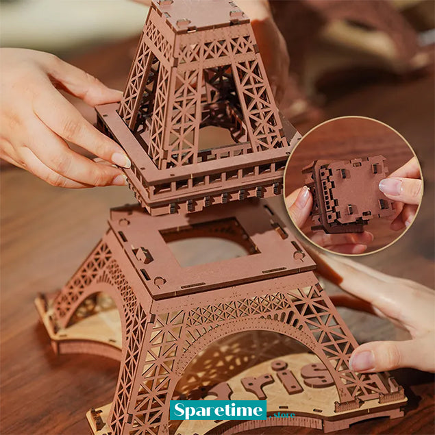 Rolife Night of the Eiffel Tower 3D Wooden Puzzle TGL01