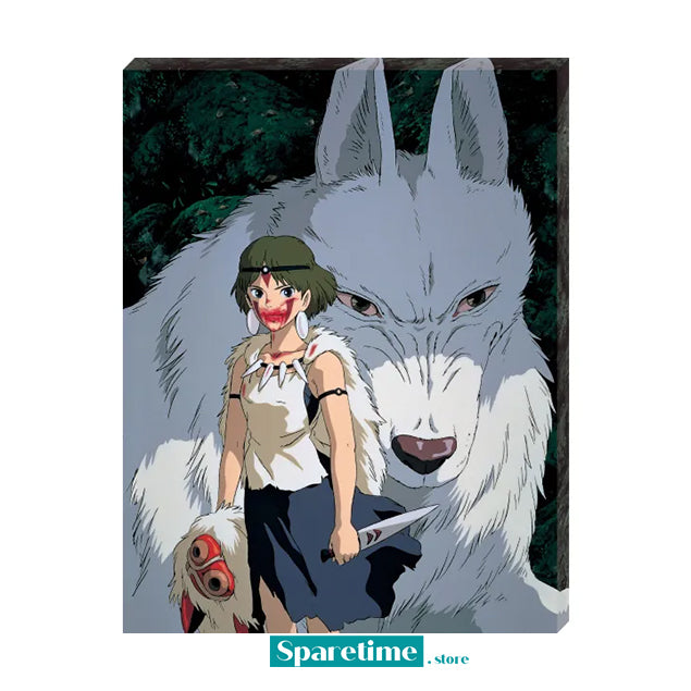 Moro and San "Princess Mononoke", Ensky Artboard Jigsaw (Canvas Style)