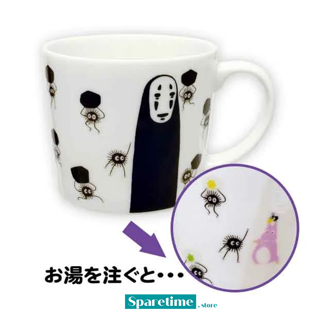 Mysterious Color Changing Teacup Mug with No Face and Soots "Spirited Away", Benelic