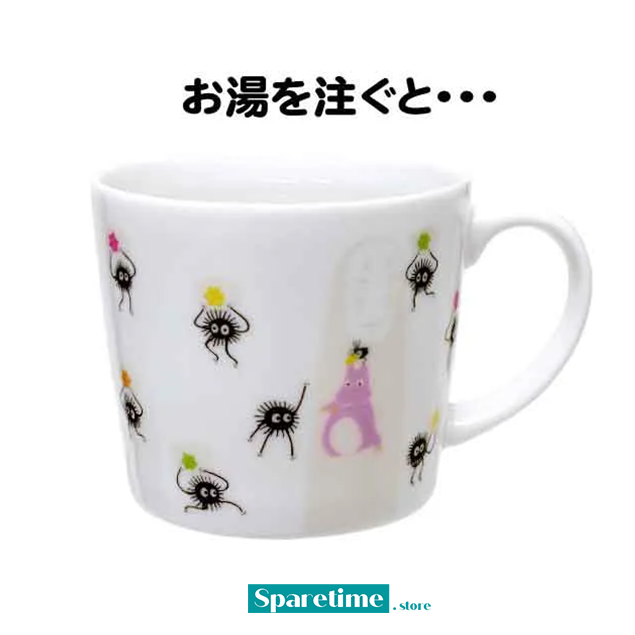 Mysterious Color Changing Teacup Mug with No Face and Soots "Spirited Away", Benelic