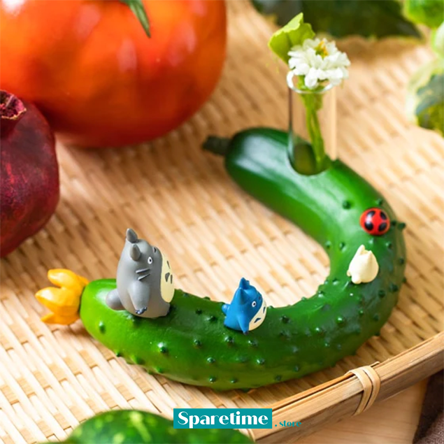 Totoro and Vegetable single vase - Cucumber "My Neighbor Totoro", Benelic