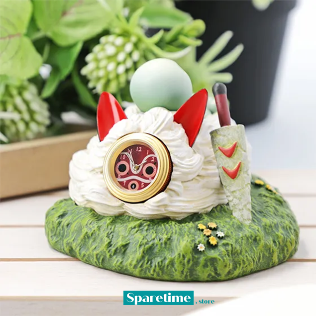 Upon San's Mask Statue Desk Clock "Princess Mononoke", Benelic