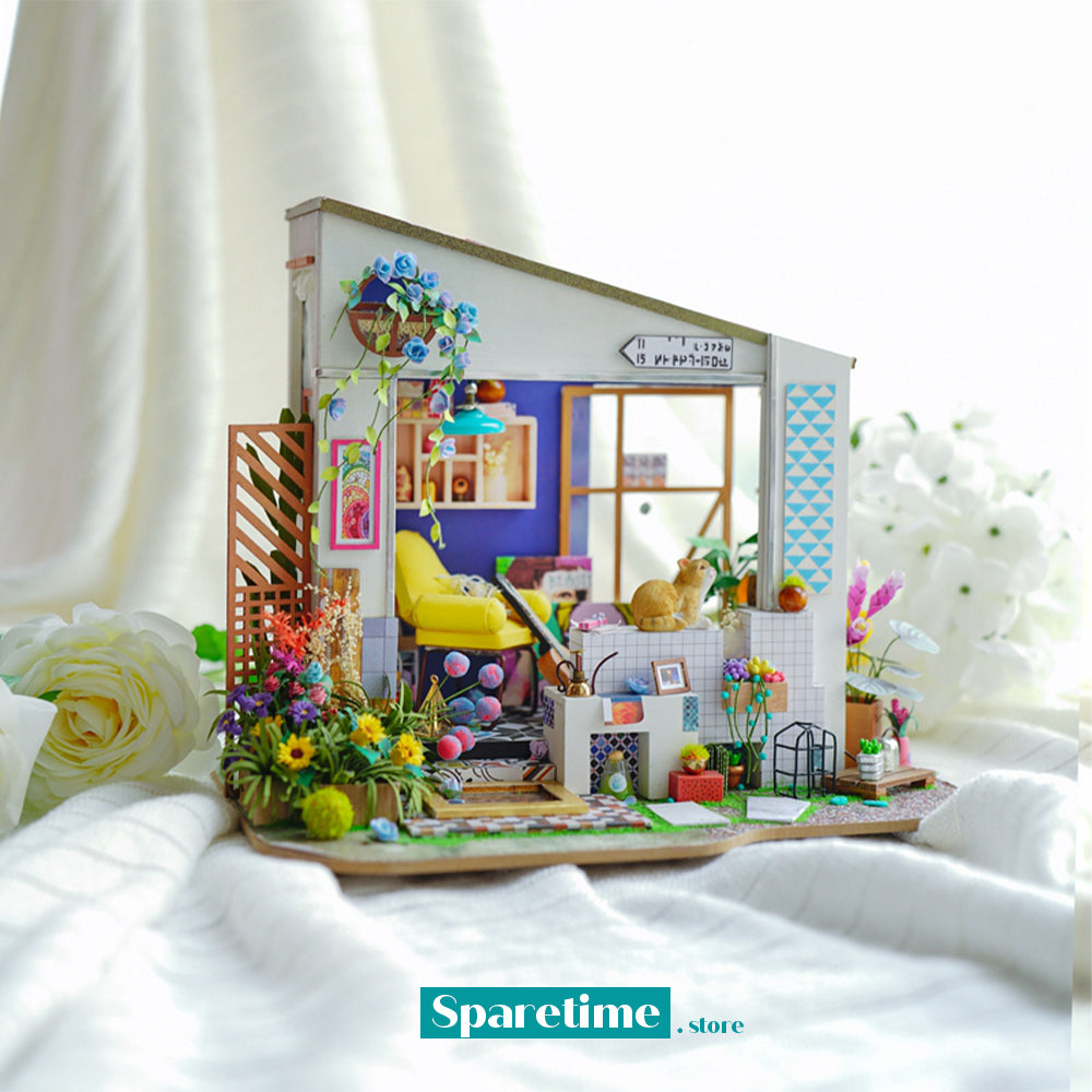 Rolife Lily's Porch DG11 DIY Miniature Dollhouse with Cat 1:20