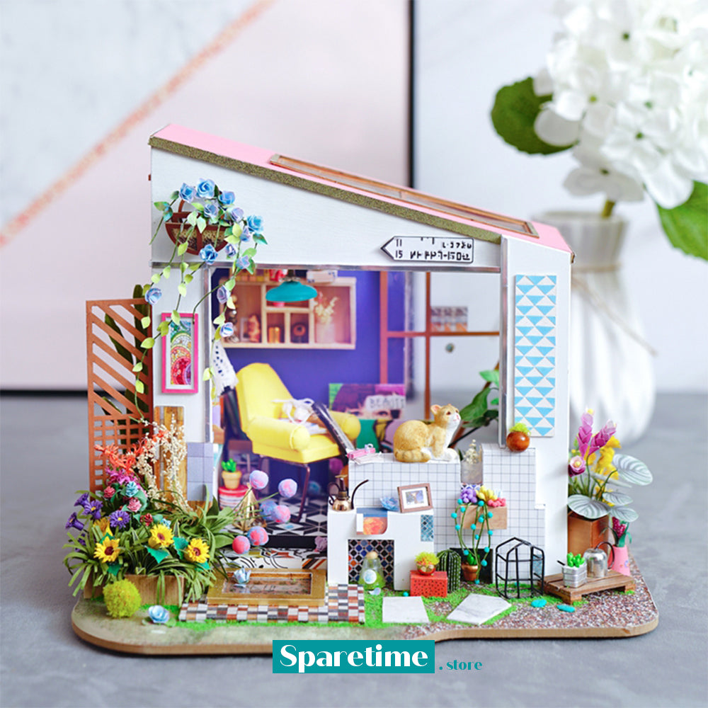 Rolife Lily's Porch DG11 DIY Miniature Dollhouse with Cat 1:20