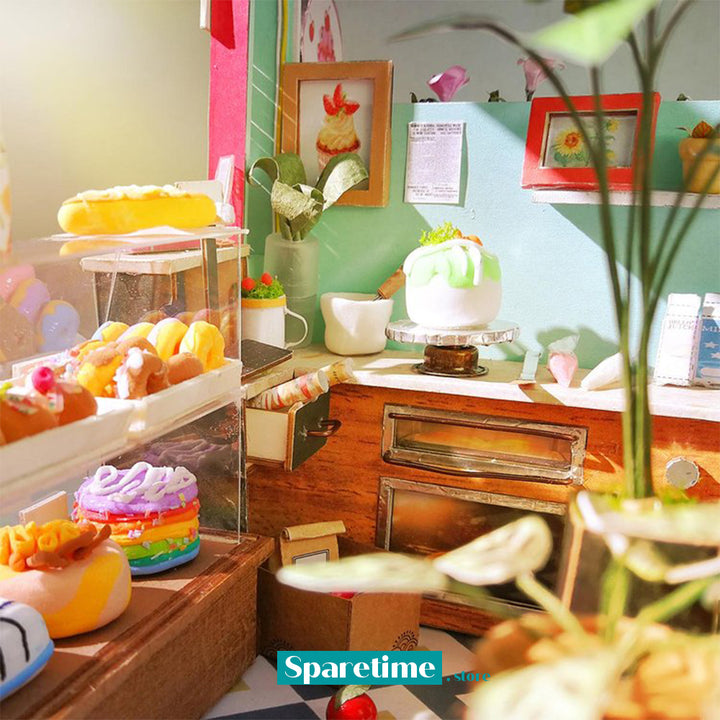 Rolife Dessert Shop Sweets Station Miniature Dollhouse DGM06