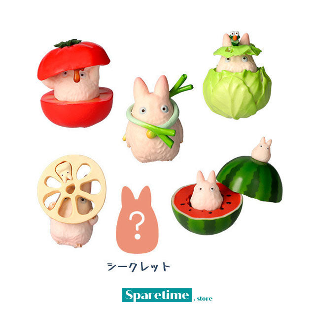 White Totoro Playing With Vegetables Collection (Seasonal) "My Neighbor Totoro" (Box/6), Benelic Blind Box