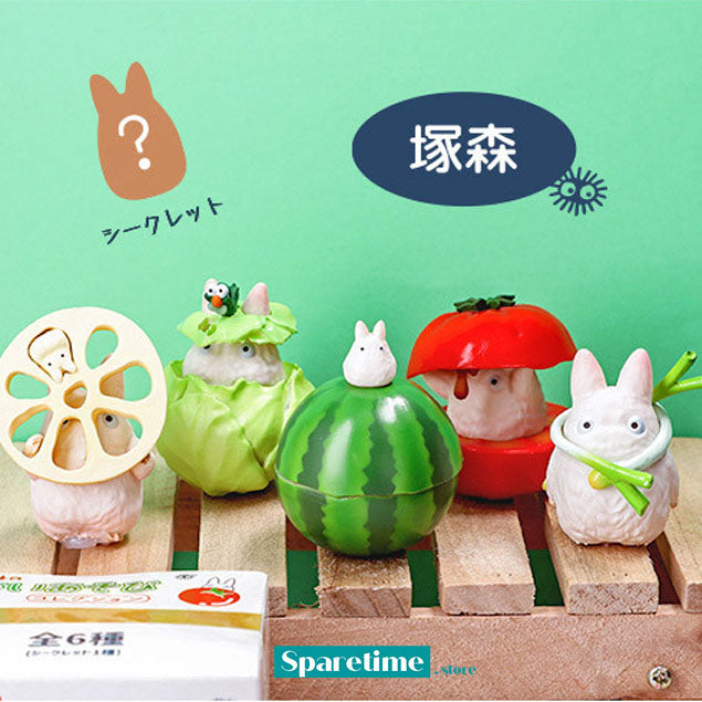 White Totoro Playing With Vegetables Collection (Seasonal) "My Neighbor Totoro" (Box/6), Benelic Blind Box