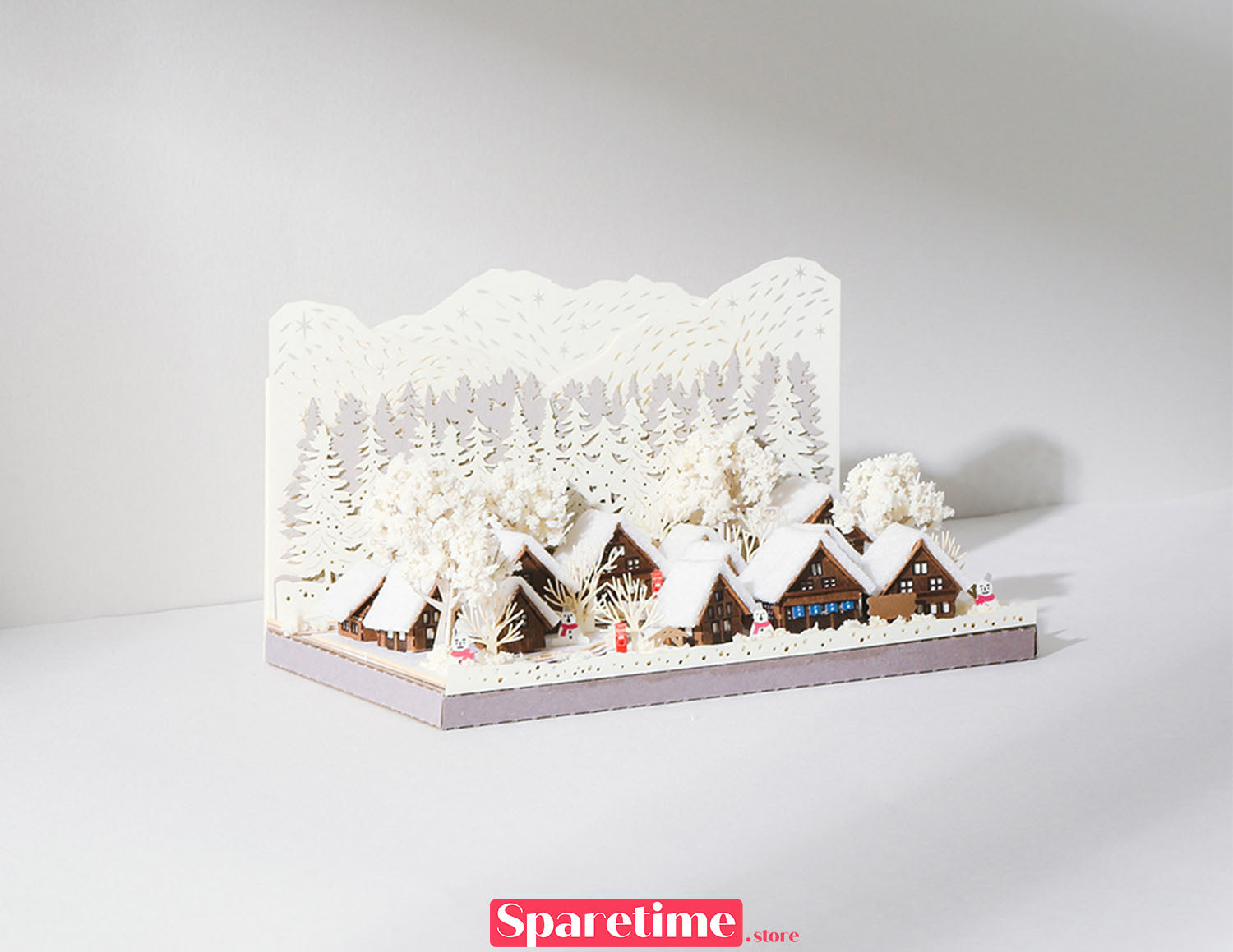 Winter Snow Village Paper Craft 3D puzzle – Sparetime