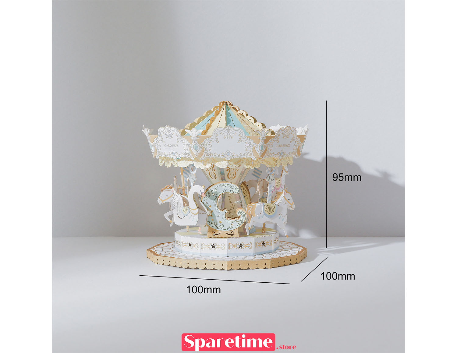 Good Times landscape / Carousel swan 3d paper craft diy