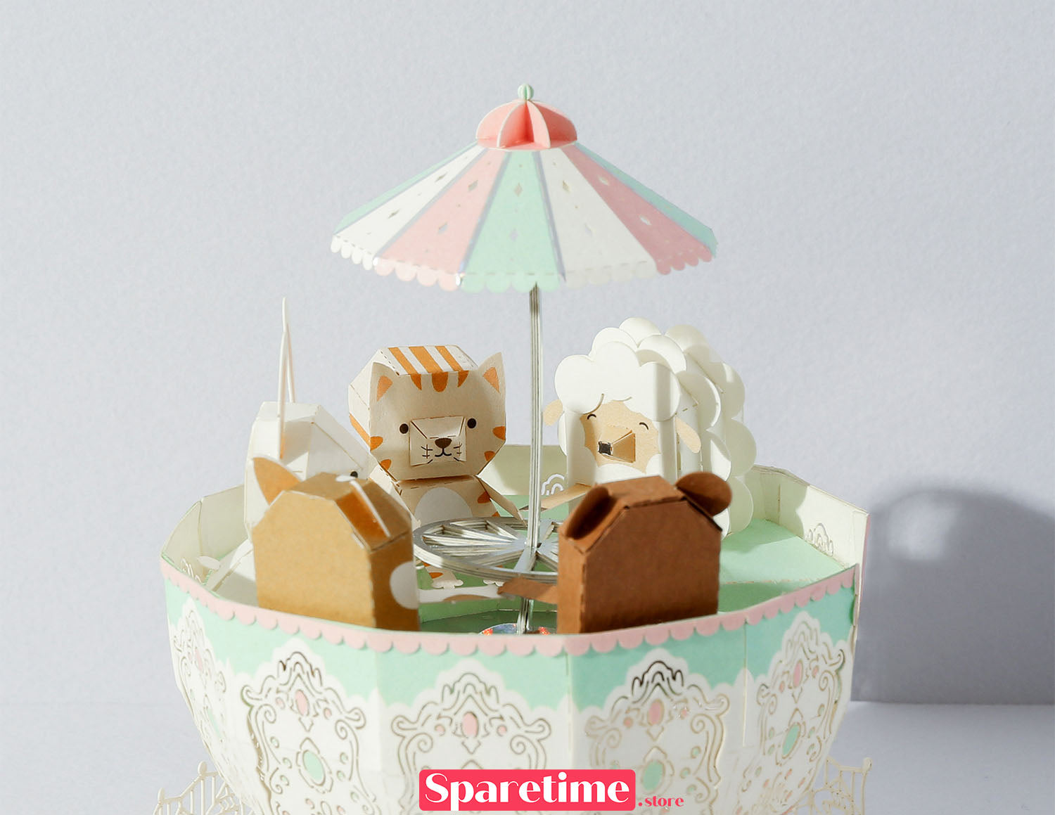Good Times landscape / Teacups 3d paper craft diy