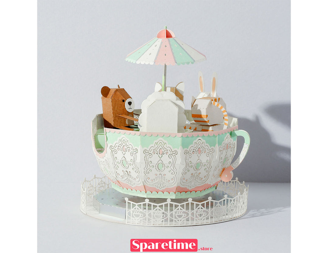 Good Times landscape / Teacups 3d paper craft diy