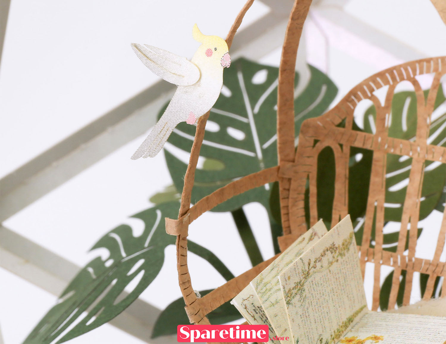 Paper Ornament DIY Kit / Ceriman, Swing Chair &Parrots jeancard 3d paper craft puzzle diy