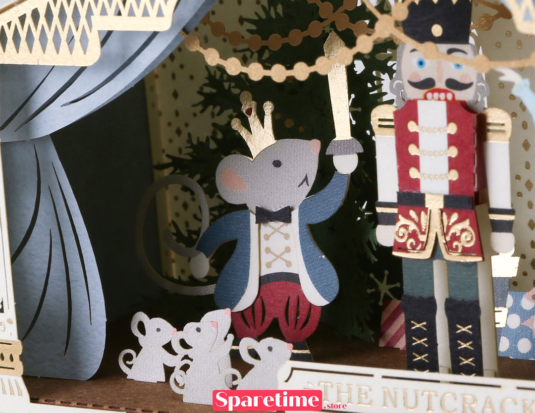 Paper Ornament DIY Kit / Nutcracker jeancard 3d paper craft puzzle diy