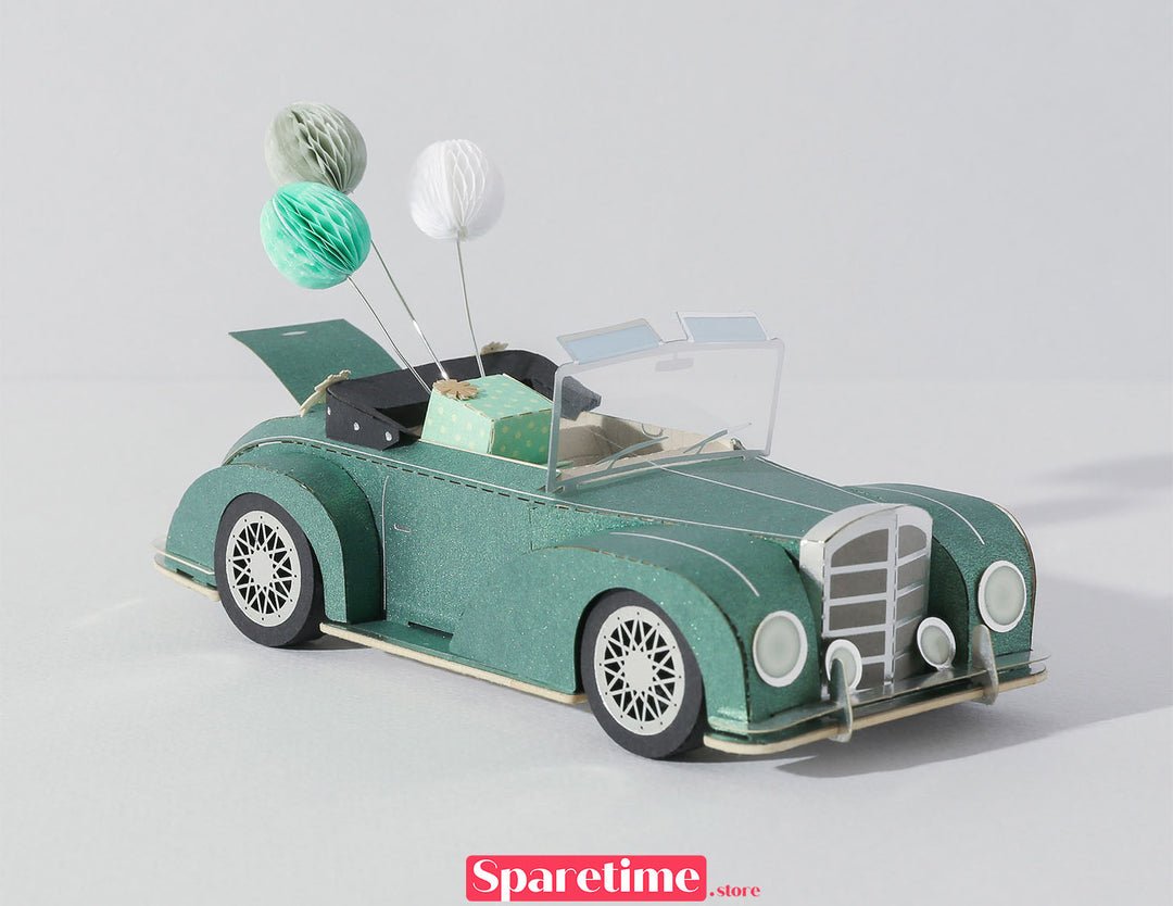 Retro car DIY kit / classic car jeancard 3d paper craft puzzle diy