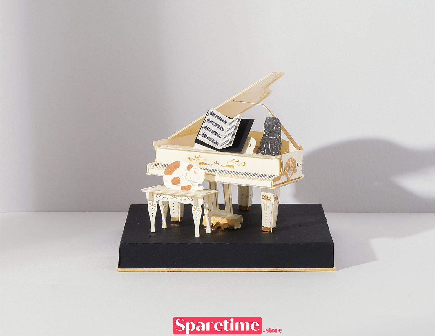 Vintage DIY Kit / Piano jeancard 3d paper craft puzzle diy