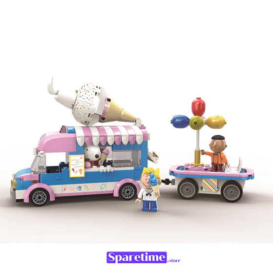 Peanuts Snoopy Circus Ice Cream Truck Blocks Set