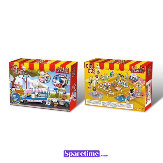 Peanuts Snoopy Circus Ice Cream Truck Blocks Set