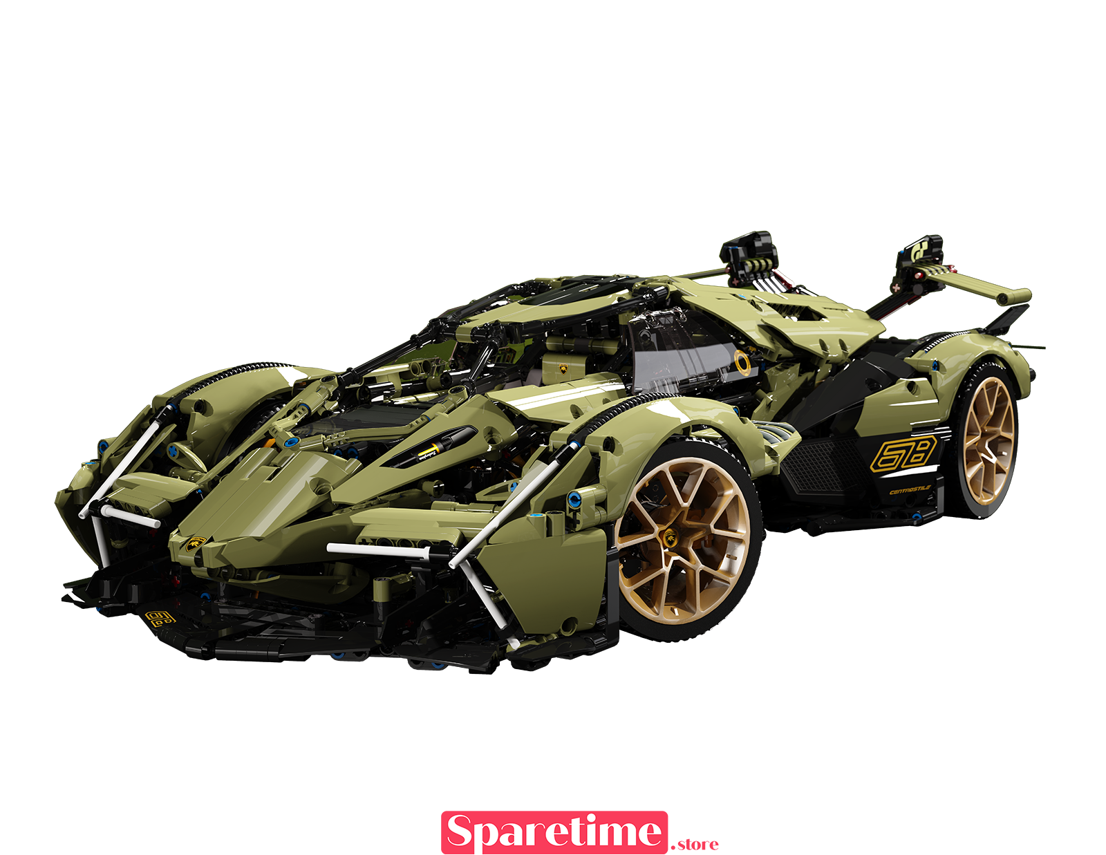 Lamborghini V12 Concept Car (2527 Pieces) with motor Remote Control Building Block Toy Set