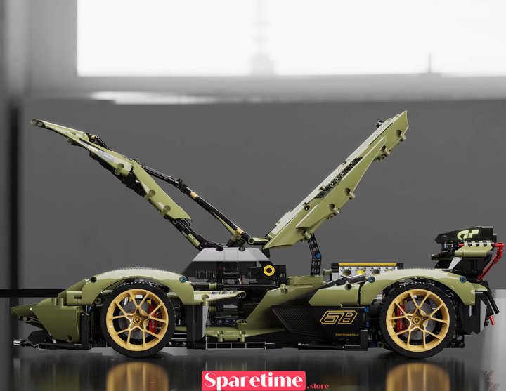 Lamborghini V12 Concept Car (2527 Pieces) with motor Remote Control Building Block Toy Set