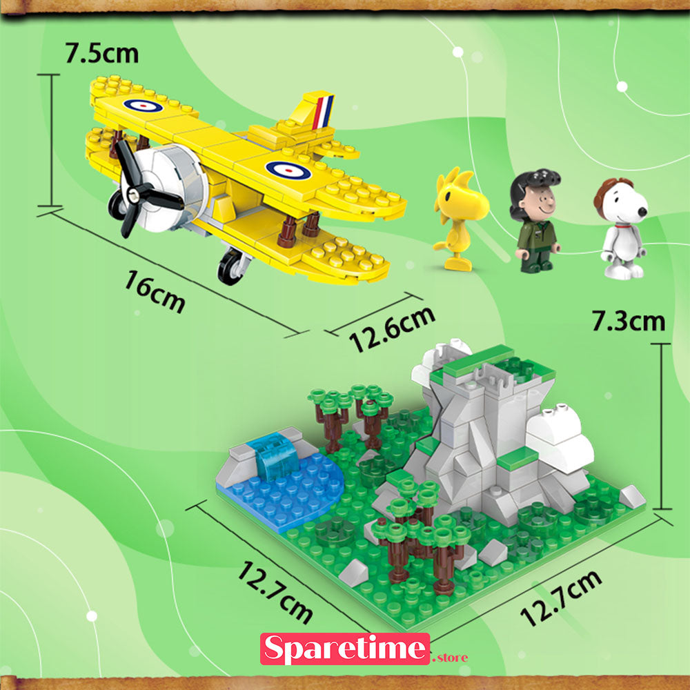 Peanuts Snoopy Airplane Bricks Set linoos LN8032