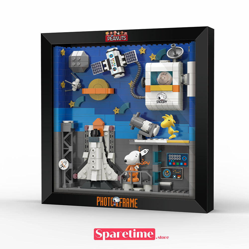 Peanuts Snoopy Space Traveler Anniversary Photo Frame Building Block linoos