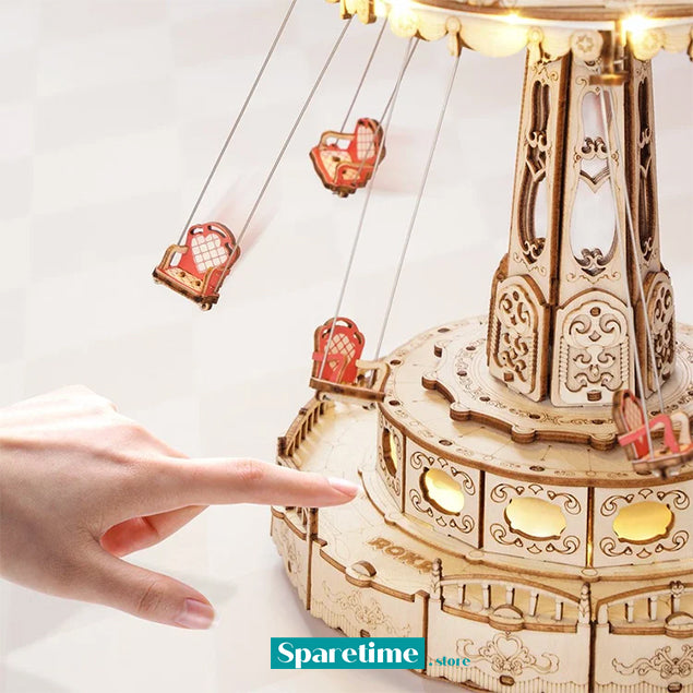 ROKR Swing Ride DIY Music Box 3D Wooden Puzzle EA02