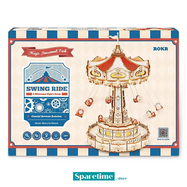 ROKR Swing Ride DIY Music Box 3D Wooden Puzzle EA02