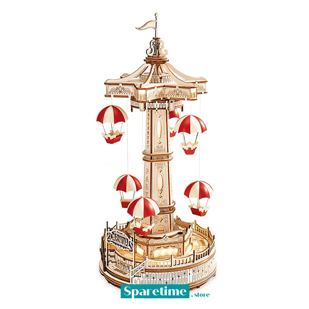 ROKR Parachute Tower DIY Music Box 3D Wooden Puzzle EA01